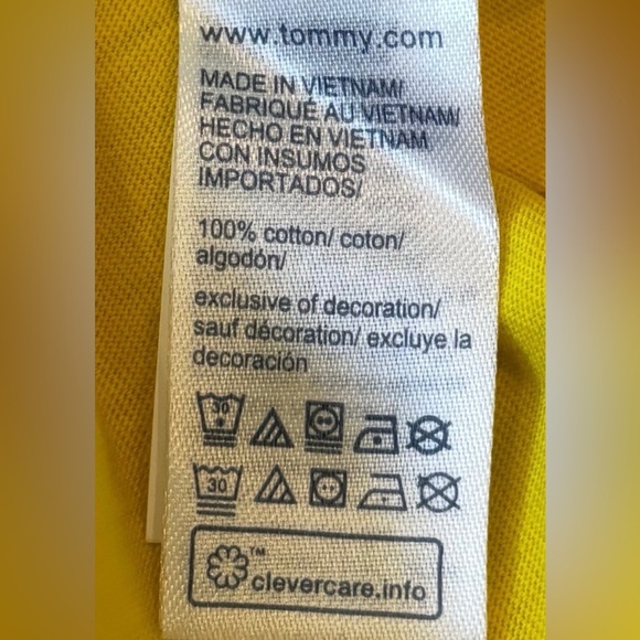 Tommy Hilfiger Yellow Men's H Logo T-Shirt, Size L - Picture 8 of 9